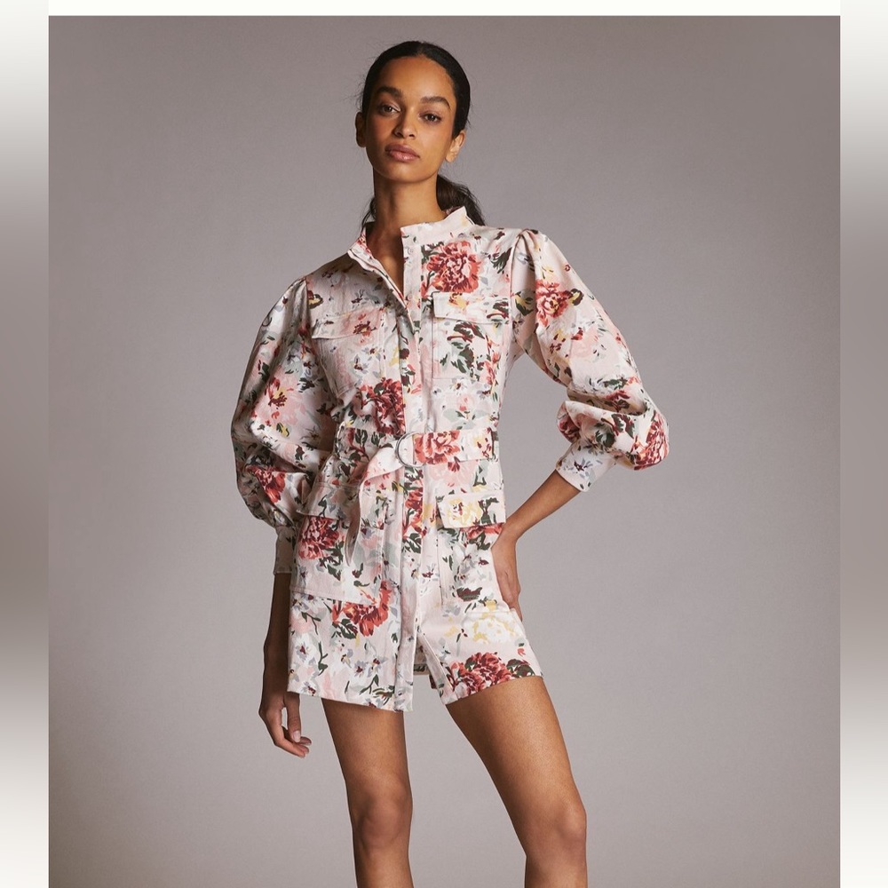 Mare Mare x Anthropologie Floral Mini Shirtdress XS